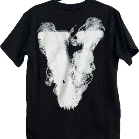 Vlone Black Graphic T-Shirt with White Design - Picture 2 of 4